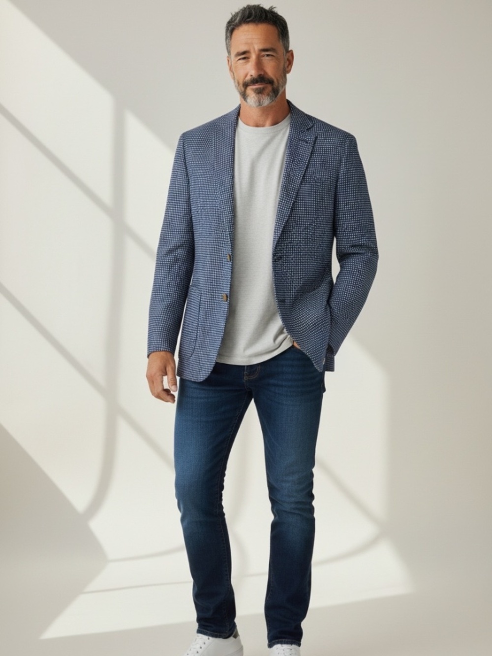 Paoloni Blue Check Sport Coat